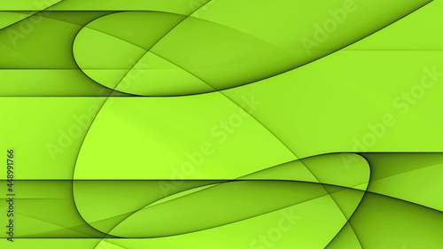 Abstrakter Hintergrund 4k grün hell dunkel schwarz Wellen Linien Wellness