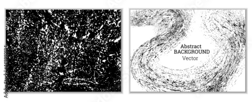 Multicolored paint splashes, smears, dust particles and debris are carried by the wind. A set of two templates. Design template for the design of banners, posters, booklets, covers, magazines. EPS 10