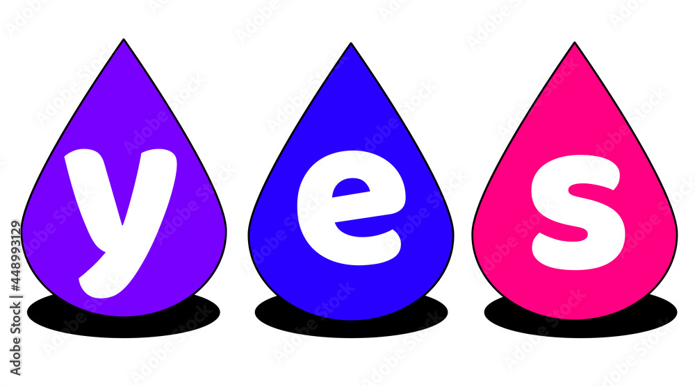 Yes word text,illustration speech bubble on white background. Design element for badge, sticker, mark, symbol, icon and card chat. Yes word text,illustration speech bubble on white background. Design element for badge, sticker, mark, symbol, icon and card chat.