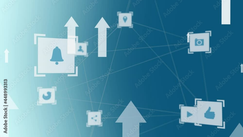 Animation of network of connections over arrows Animation of network of connections over arrows