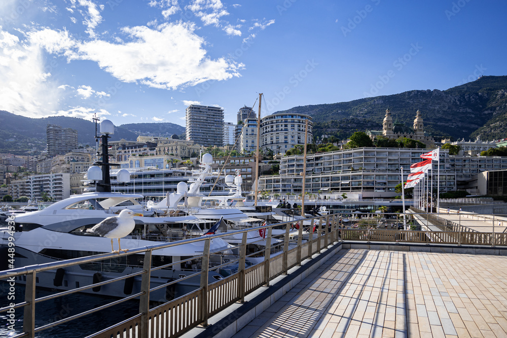 Obraz premium View of the Principality of Monaco and Montecarlo