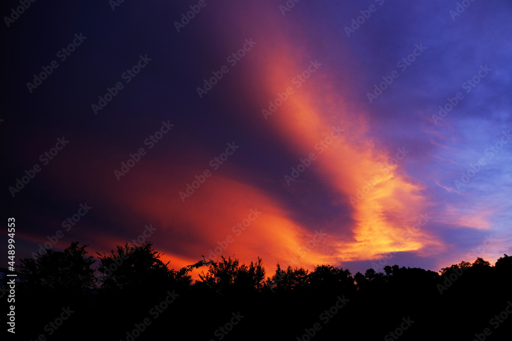 Colorful sky during twilight hour