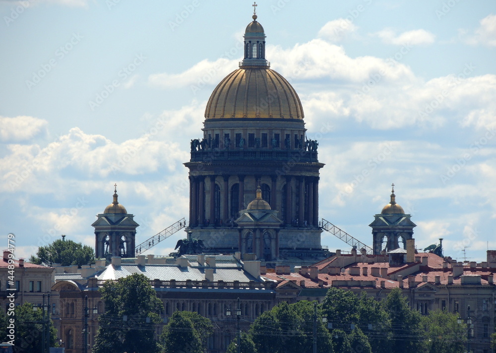 St. Isaac's Cathedral in St. Petersburg. The oldest sights of St. Petersburg.
