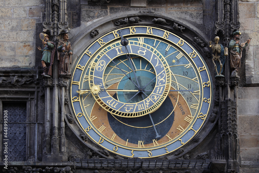 Detail of the atronomical clock in Stare Mesto, Prague, Czech Republic