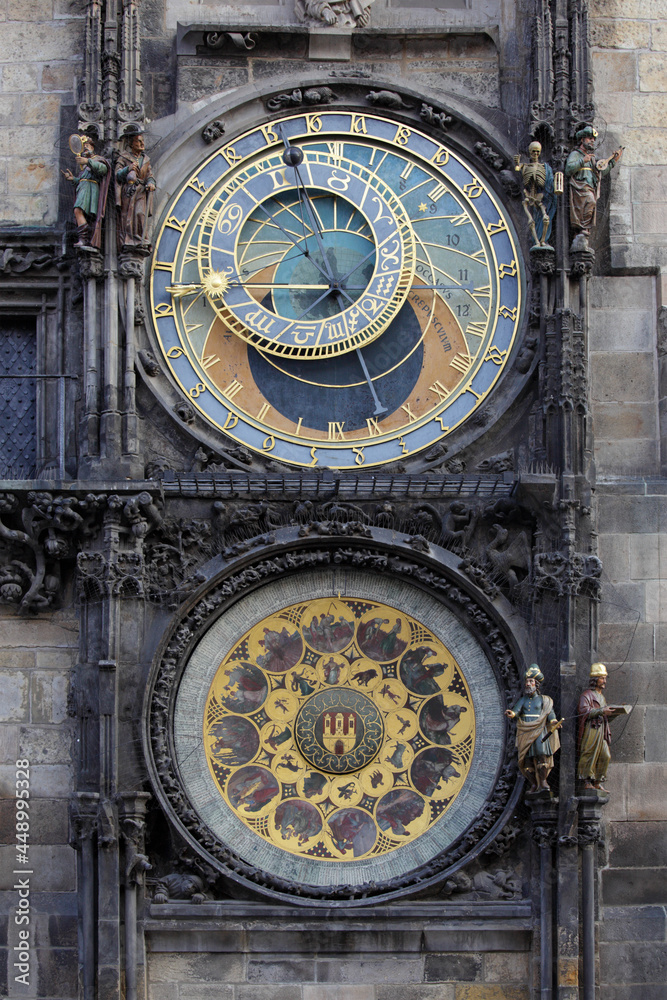 Detail of the atronomical clock in Stare Mesto, Prague, Czech Republic