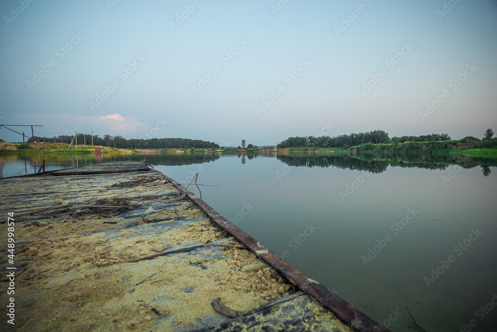 lake in summer at dusk Russian Federation