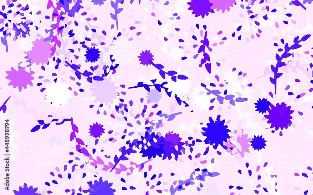Light Purple, Pink vector abstract pattern with flowers, roses. Light Purple, Pink vector abstract pattern with flowers, roses.