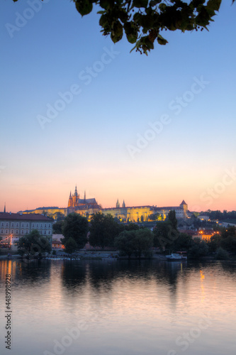 Saint Vitus Cathedral at sunset  Prague  Czech Republic