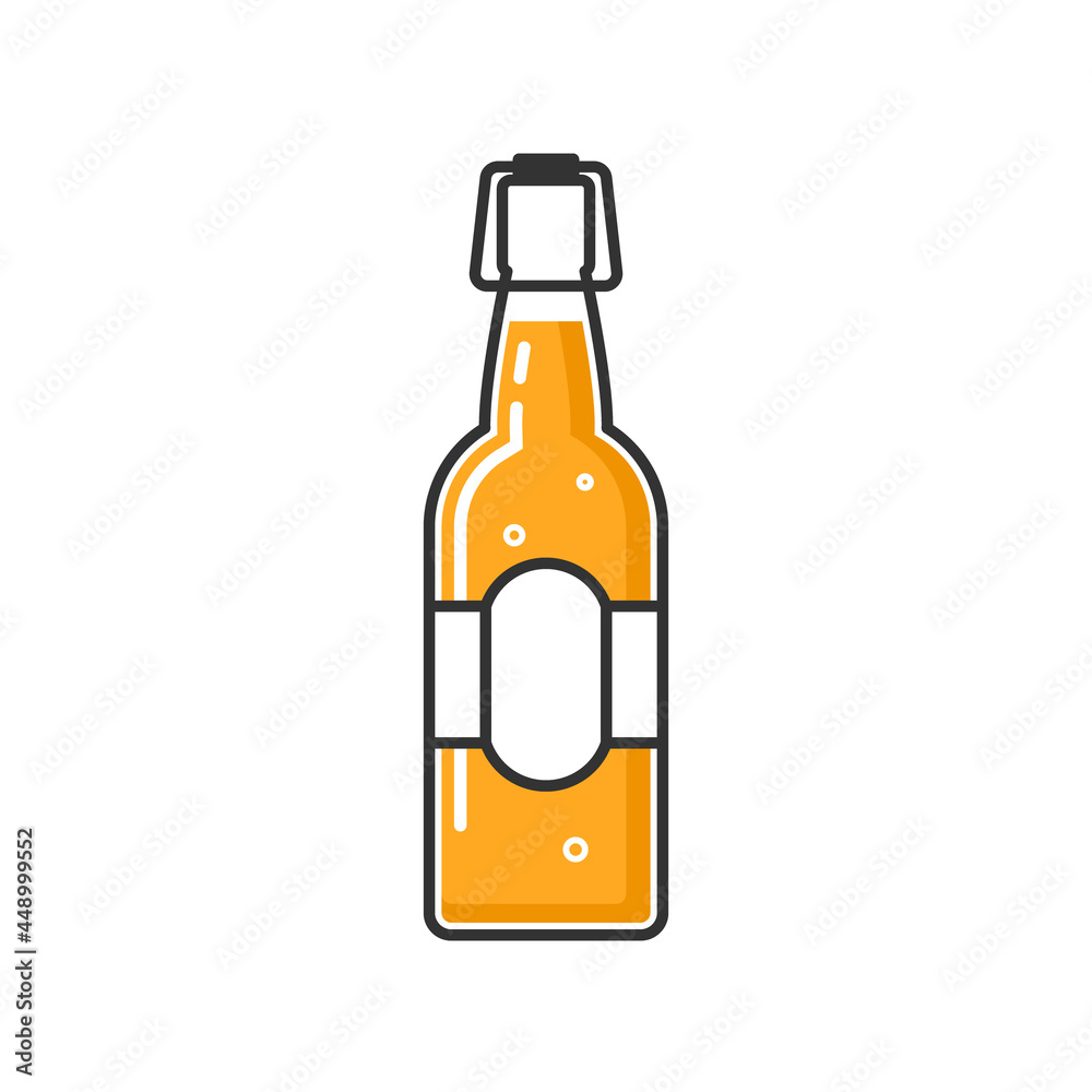 Craft beer bottle isolated on white background. Craft beer bottle isolated on white background.
