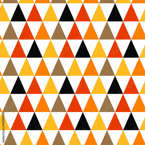 Seamless vector pattern on the theme of Halloween, colored flags on a white background. Endless texture for wallpaper, flyers, covers, banners, fill pattern, web page, background, surface.
