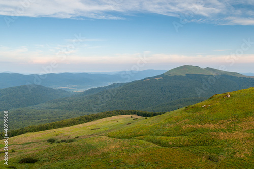 A view of the Tarnica mountain seen from the top of Rozsypaniec, Bieszczady Mountains