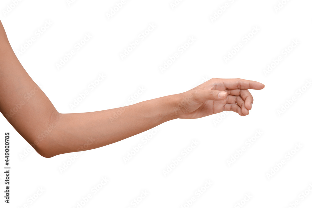 Woman hand holding isolated on white background. Woman hand holding isolated on white background.