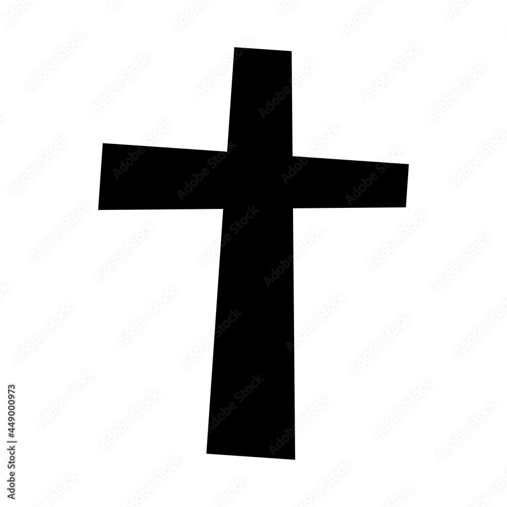 Black cross . Vector illustration. Black cross . Vector illustration.