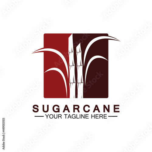 Sugar cane logo icon symbol vector illustration design template