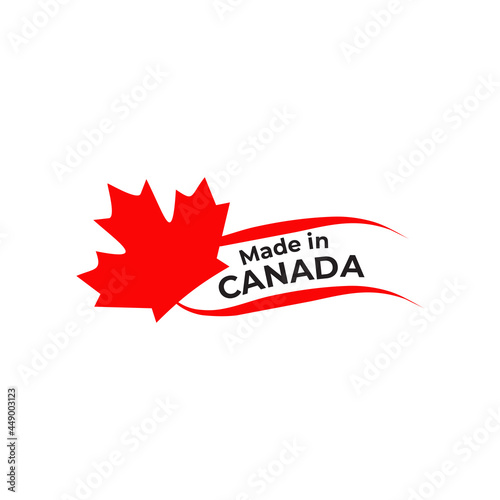 Label made in canada logo design template