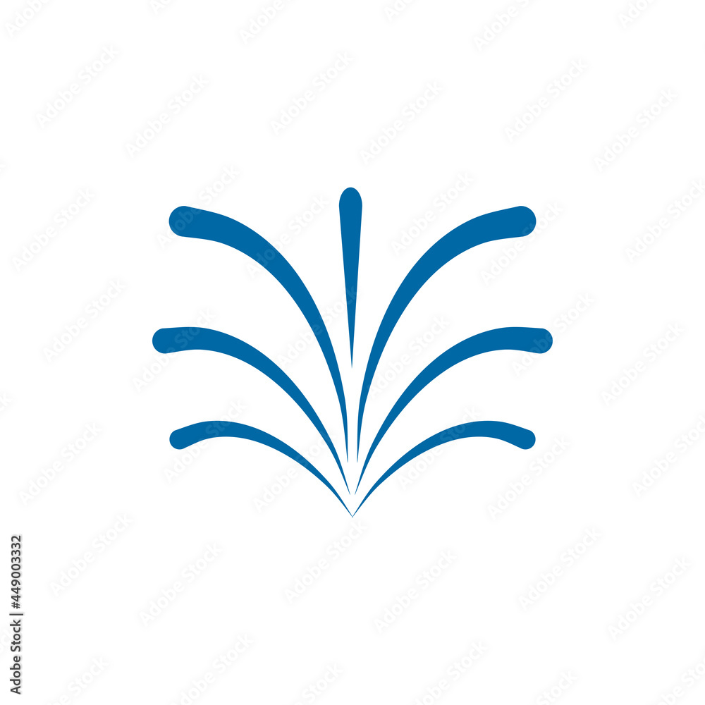 Obraz premium Fountain icon logo design template