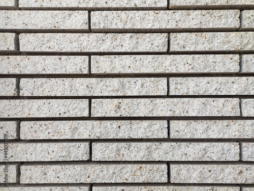 Modern white brick wall texture background for wallpaper.