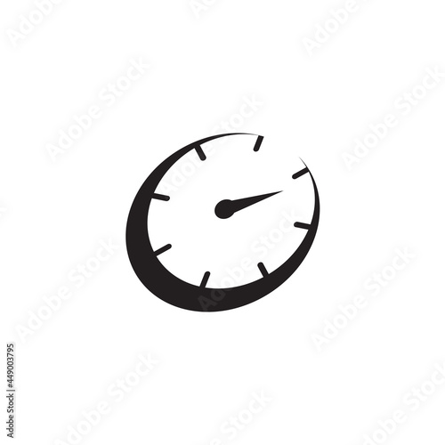 Speedometer icon logo design template