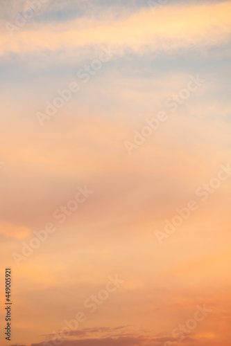 evening sky with clouds and rays of the sun  background