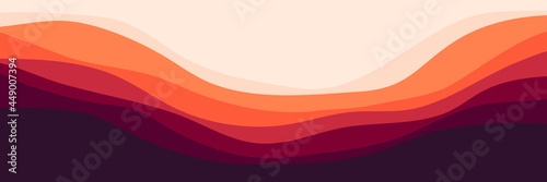 landscape mountain scenery wave pattern vector illustration for pattern background, wallpaper, background template, and backdrop design	