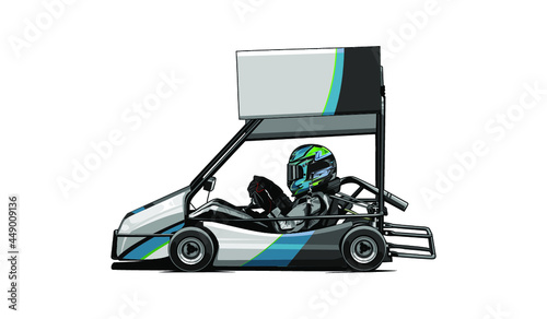 go kart illustration 