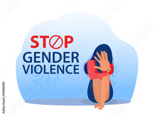 stop violence against Women, international women's day vector illustration