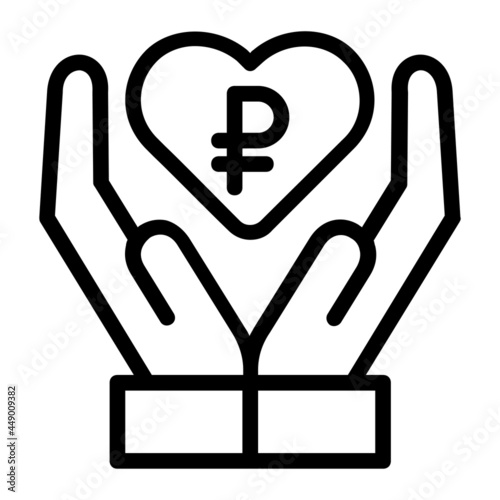 Donate Russian Ruble Money Icon