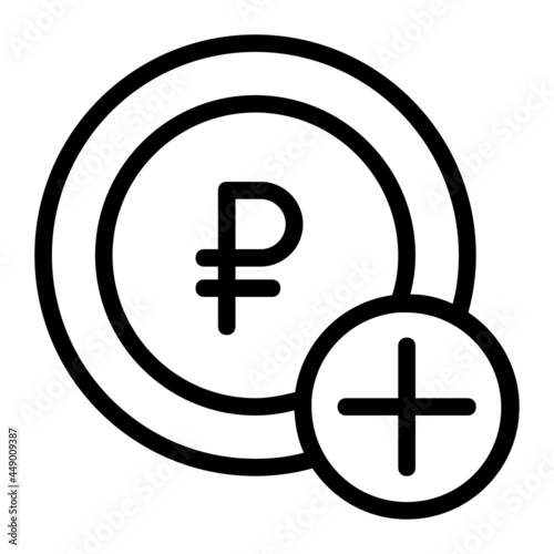 Recharge or Add Russian Ruble Money Icon