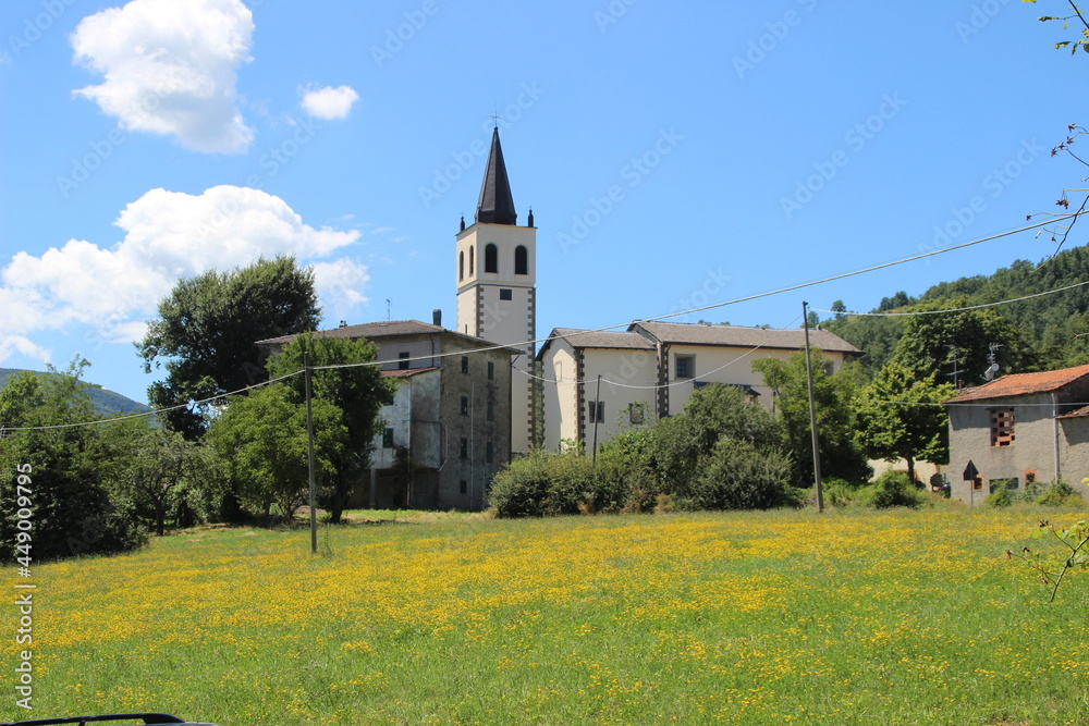 Church of Trasserra, a little village near Bologna, Italy 