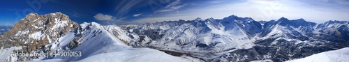 Caucasus  Ossetia. Midagrabin gorge. The view from the top of Uatsilahoh.