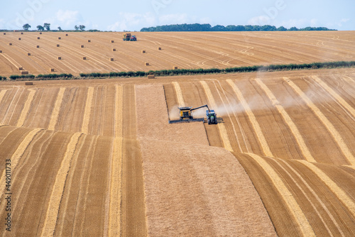 Crop havesting on a dry sunny day