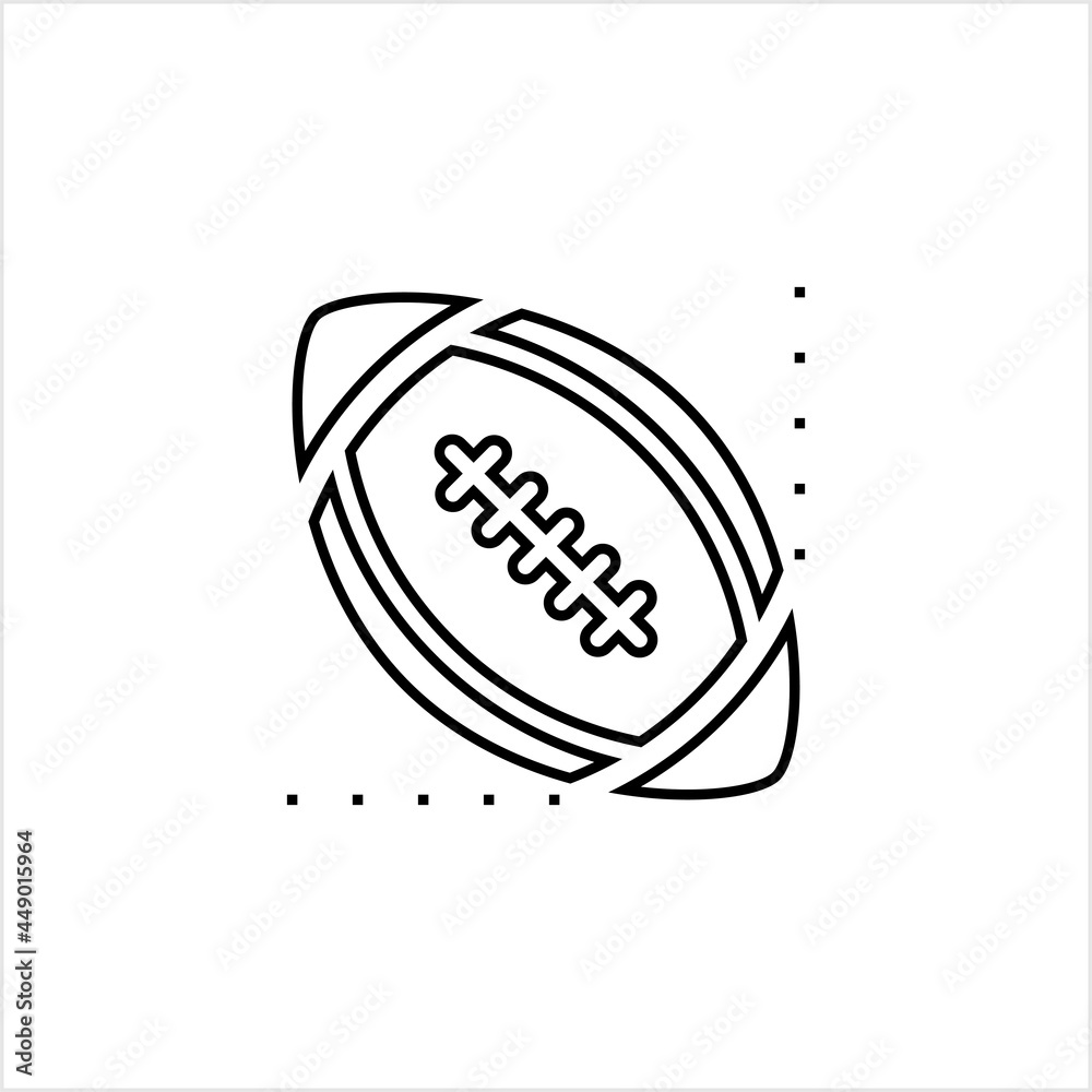 American Football Icon, Elliptical Shape Football Icon American Football Icon, Elliptical Shape Football Icon