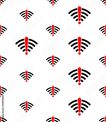 No Wifi Signal Icon Seamless Pattern M_2104001