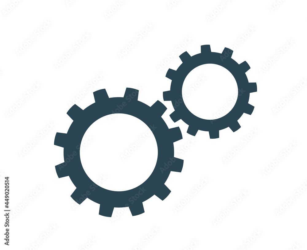 Vector illustration, logo, gear icon . Settings and maintenance. Vector illustration, logo, gear icon . Settings and maintenance.
