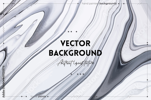 Bright resin art abstract background. Multicolor marble surface, mineral stone texture. Black and white paint mix wallpaper. Fluid, color liquid flow effect. Watercolor, acrylic waves, swirls.