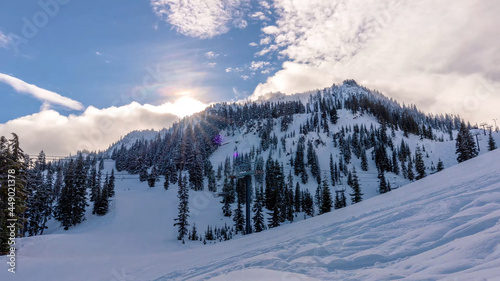 ski resort in the mountains