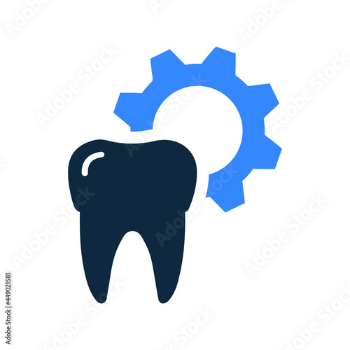 Dental, setting, teeth, icon. Simple editable vector illustration.