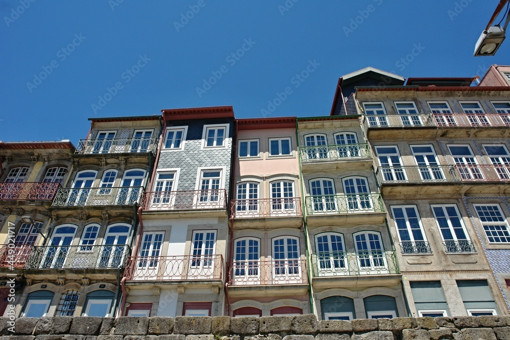 Traditional facades in Porto - Portugal 