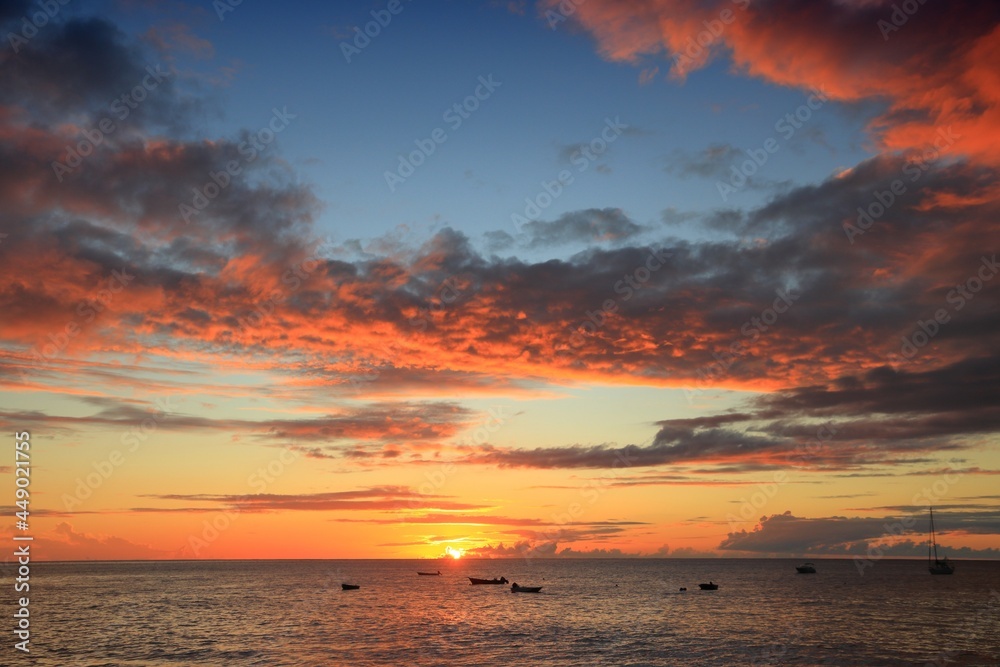 Sunset in Guadeloupe