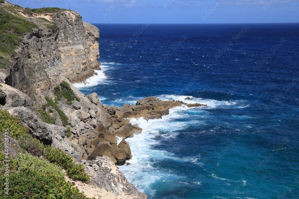 Majestic cliffs in Guadeloupe