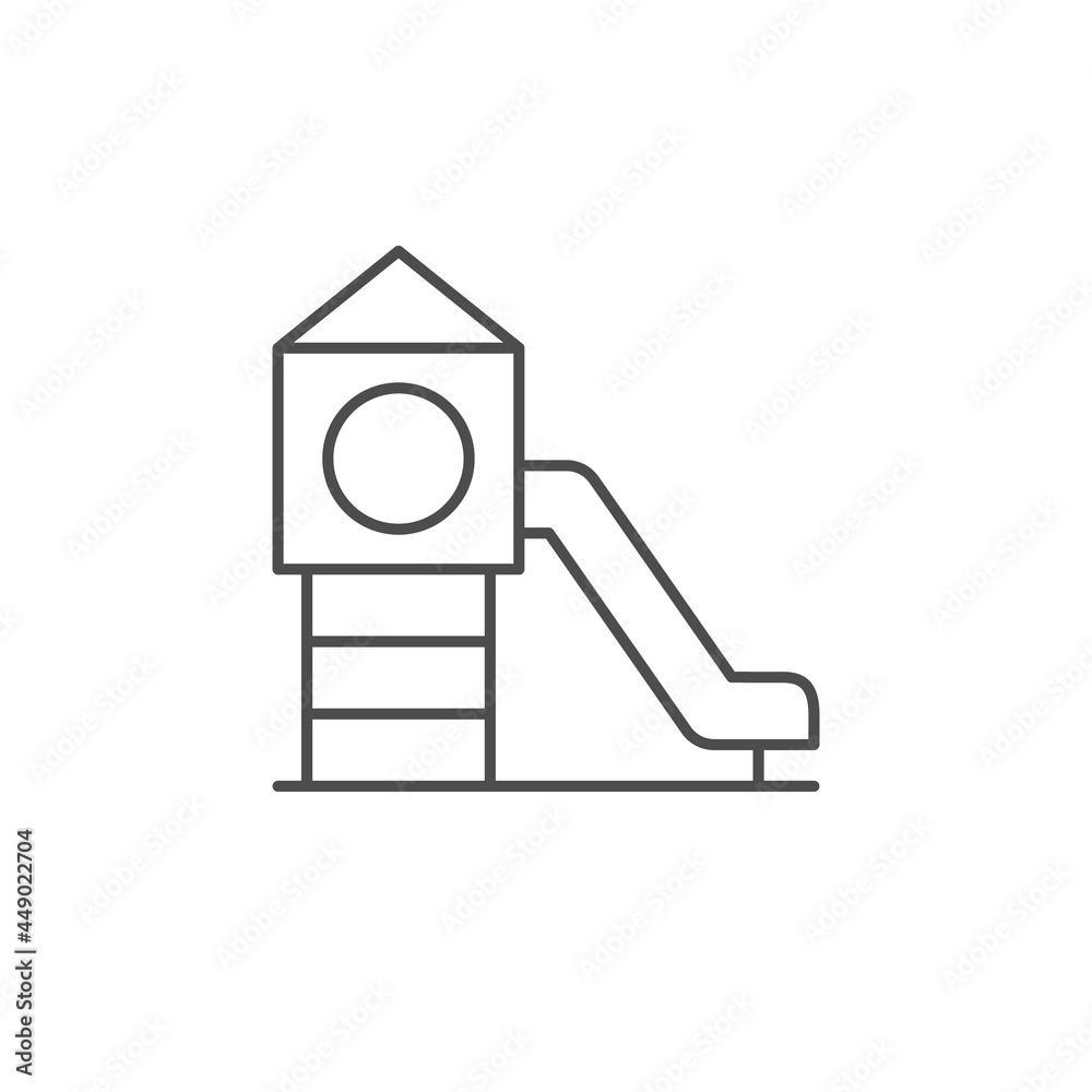 Children slide line outline icon Children slide line outline icon
