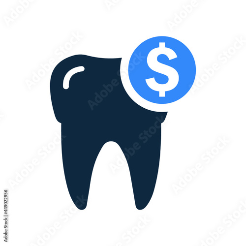 Money, teeth, tooth icon. Simple editable vector illustration.