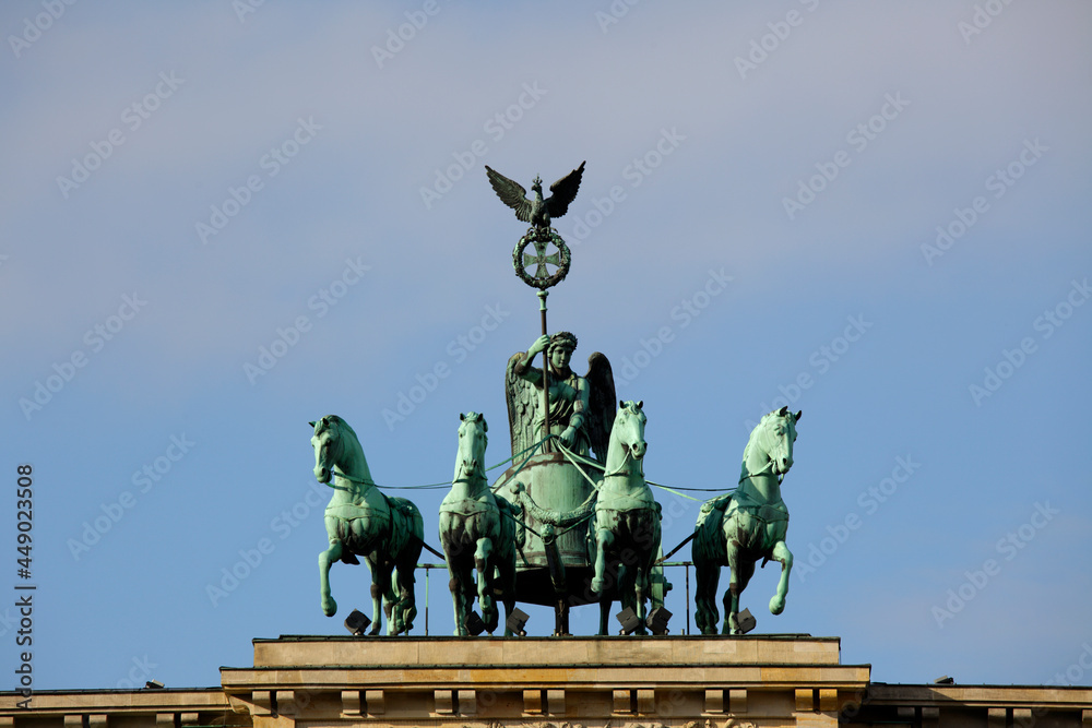 The Brandenburg Gate quadriga, Berlin, Germany