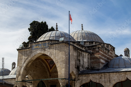 Sokollu Mehmet pasha mosque roofunder the clear blue sky photo