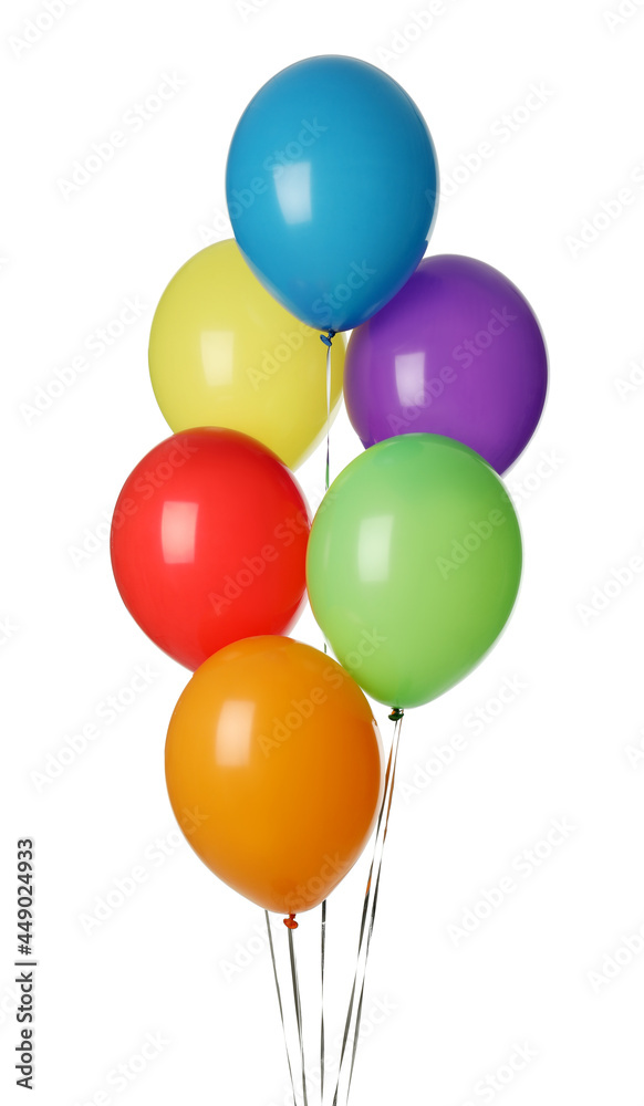 Bunch of colorful balloons on white background Bunch of colorful balloons on white background