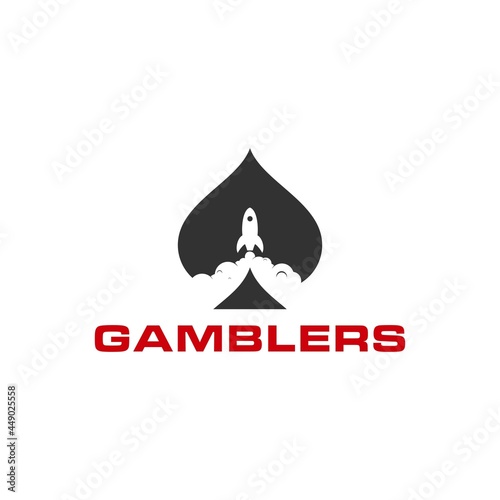 simple gambler and space vector logo