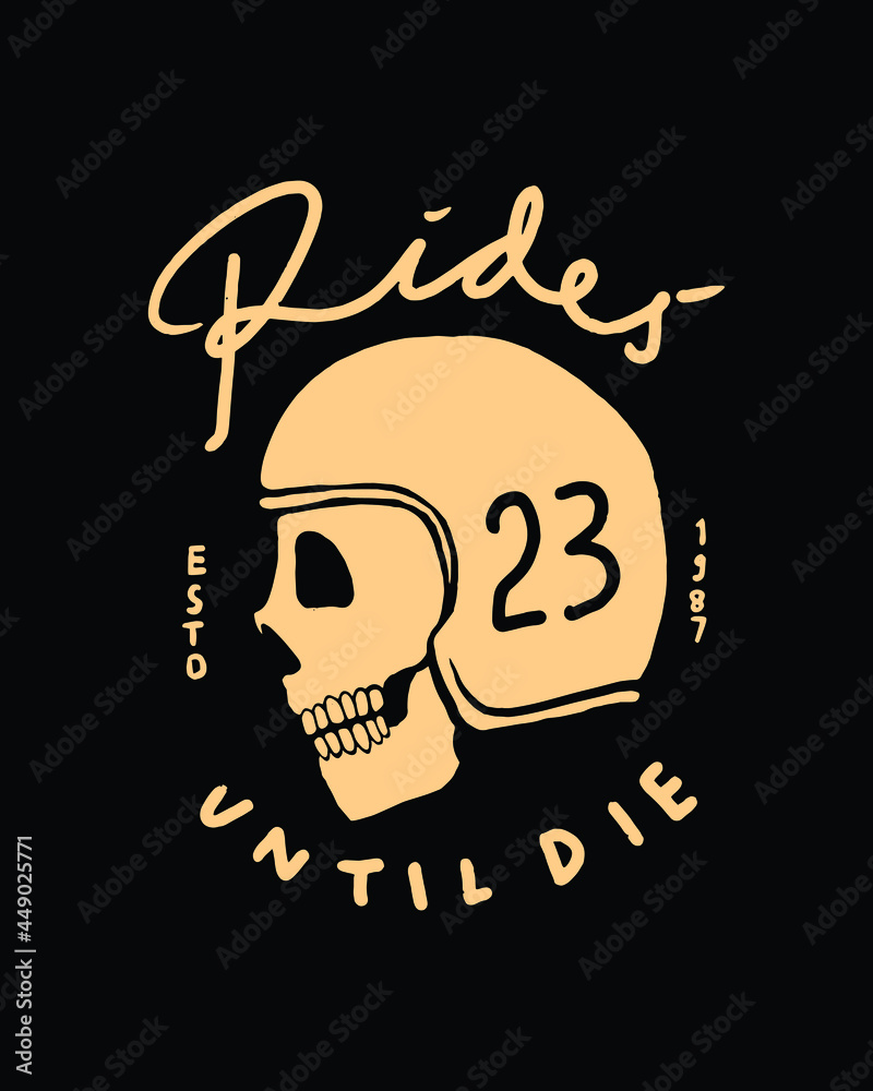 skull head with a helmet for vector logo. skull logotype for the badge of motor community or club. rides till die illustration. skull head with a helmet for vector logo. skull logotype for the badge of motor community or club. rides till die illustration.