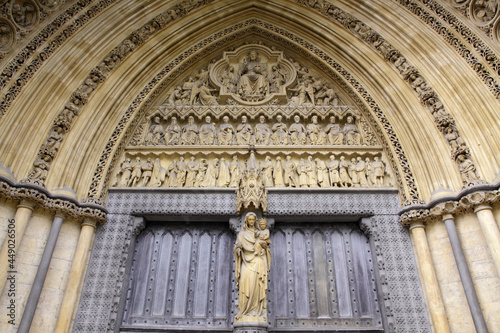 North Entrance of Westminster Abbey, London, UK