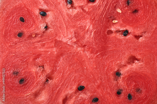Juicy ripe red watermelon texture. Summer fruit watermelon texture. Juicy watermelon texture for a healthy diet concept.