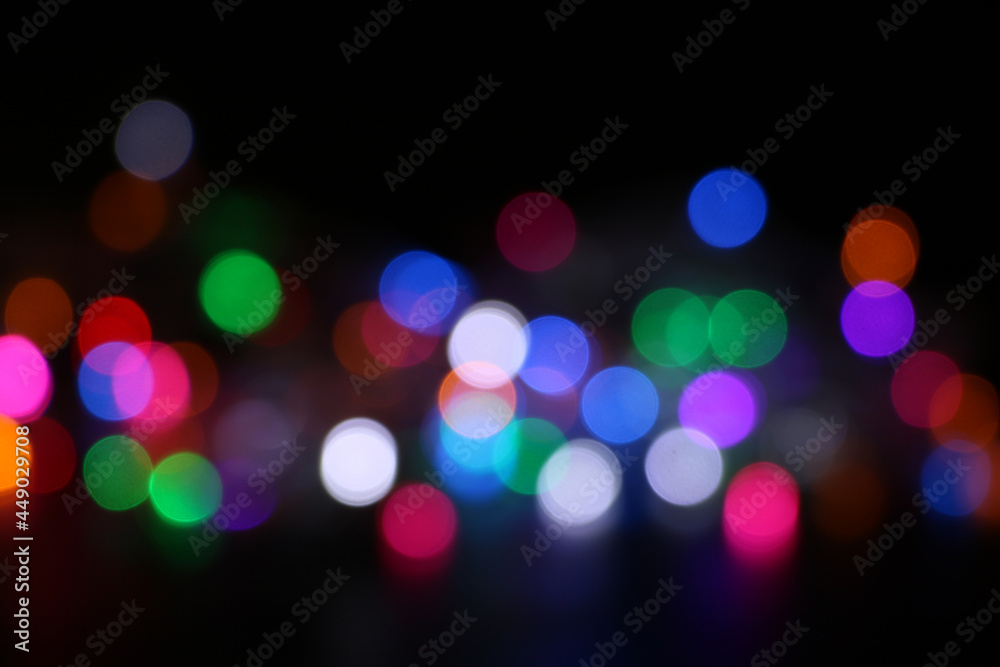 Colourful lighting and bokeh in dark background. Colourful lighting and bokeh in dark background.